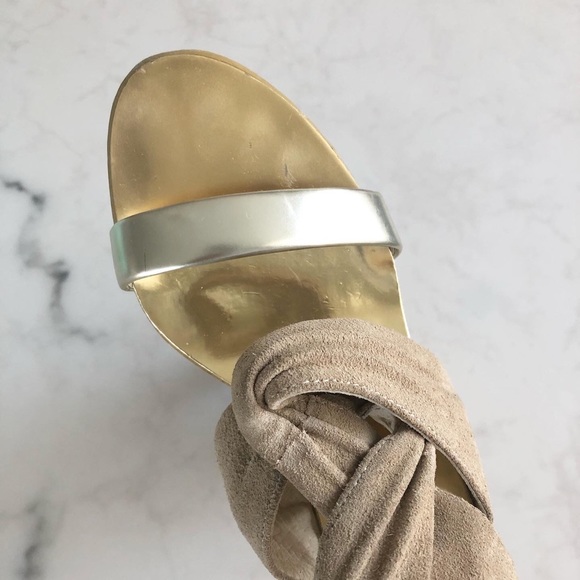 MICHAEL KORS Suede Shoes with Gold Straps - Picture 8 of 10